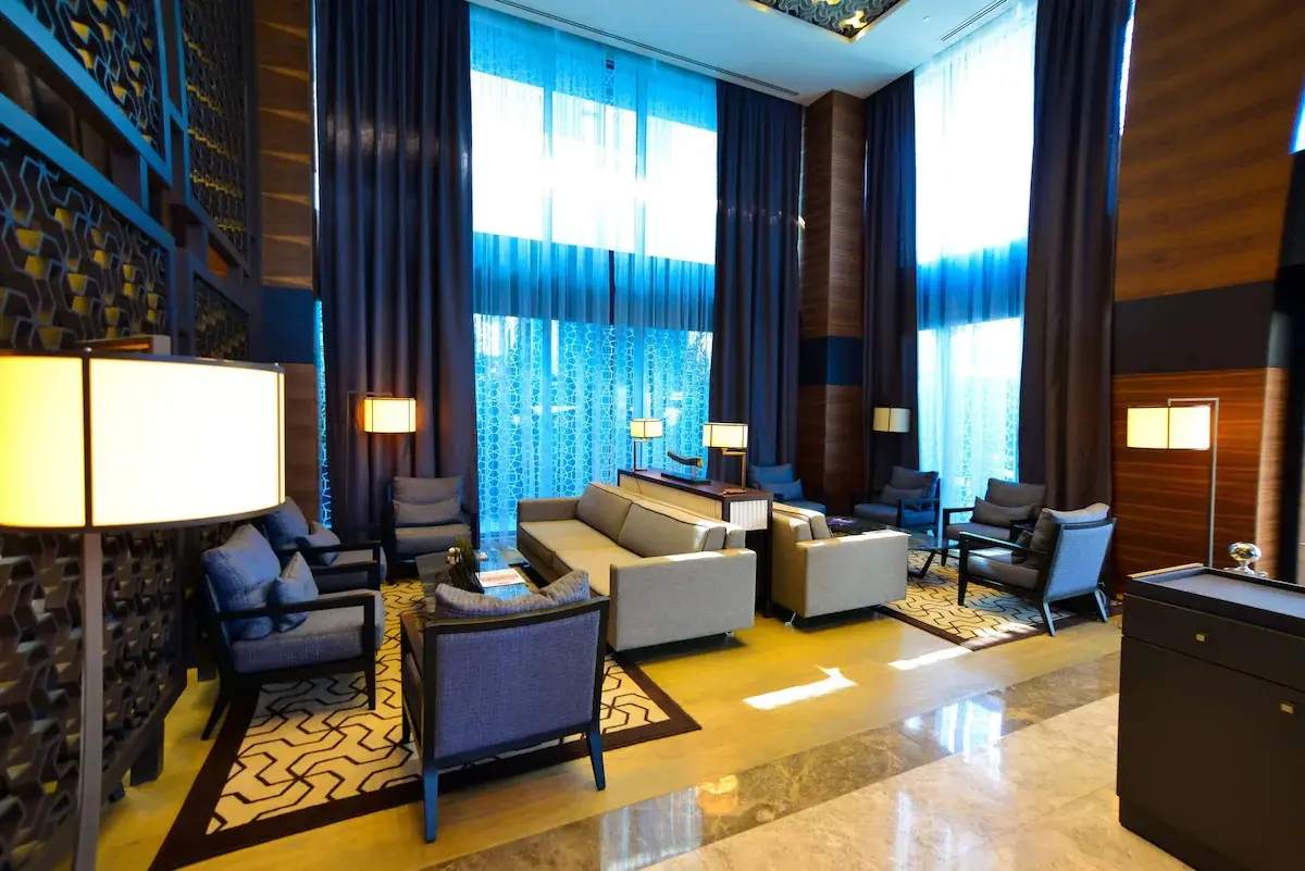 Spacious lobby